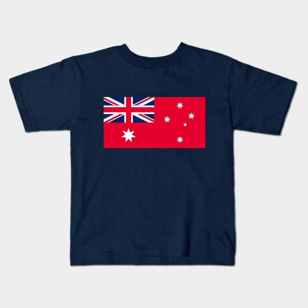 Red ensign Australian flag pre 1954 navy army Kids T-Shirt by pickledpossums